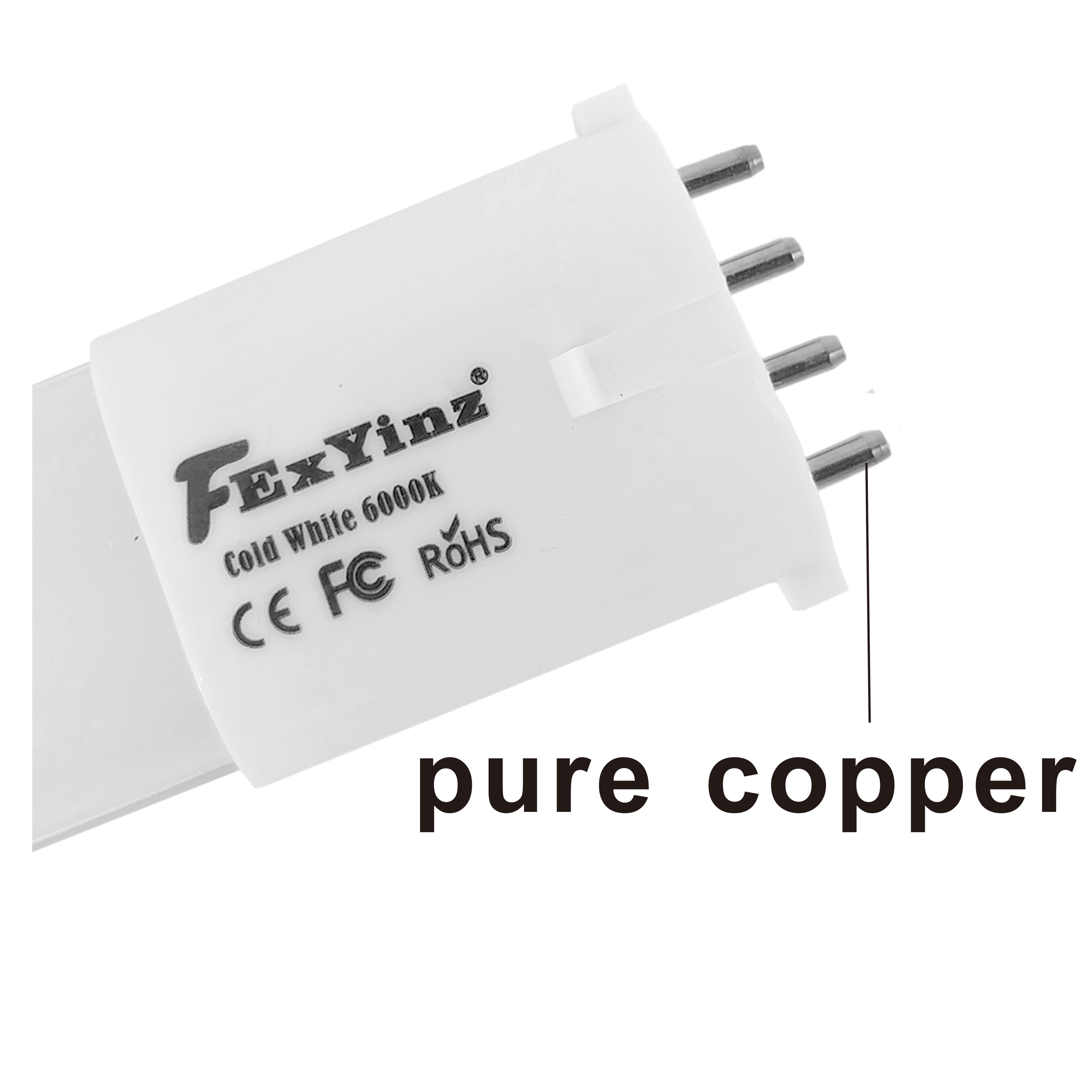 2G7 LED Bulb 6W Flicker-Free PLS Lamp Replacement, 4 Pin, 2 Pack