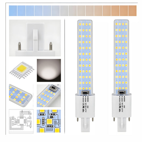 G23 LED Bulb 6W – Warm/Natural/Cold White, CRI 90+, Mercury-Free, 2-Pin PLS Replacement (2 Pack)
